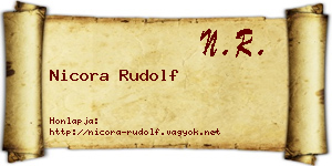 Nicora Rudolf névjegykártya